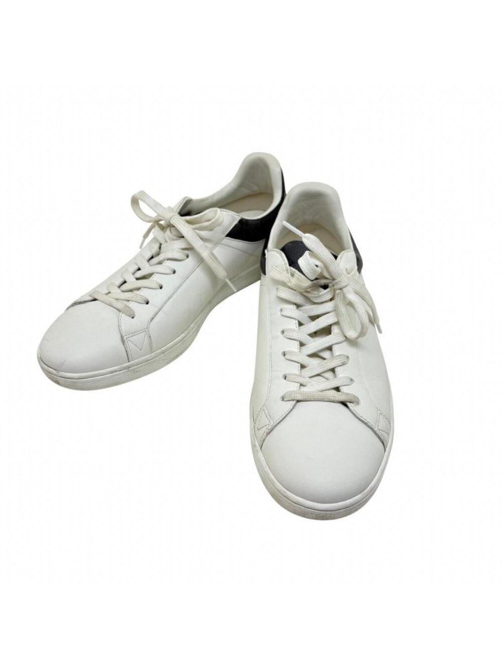 Louis Vuitton le Creasing Sneakers 6 White Gray Leather